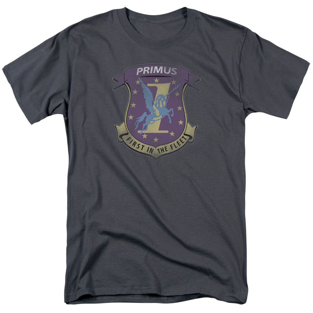 Battlestar Galactica - Primas Badge - Adult Unisex Short Sleeve T-Shirt - Gray