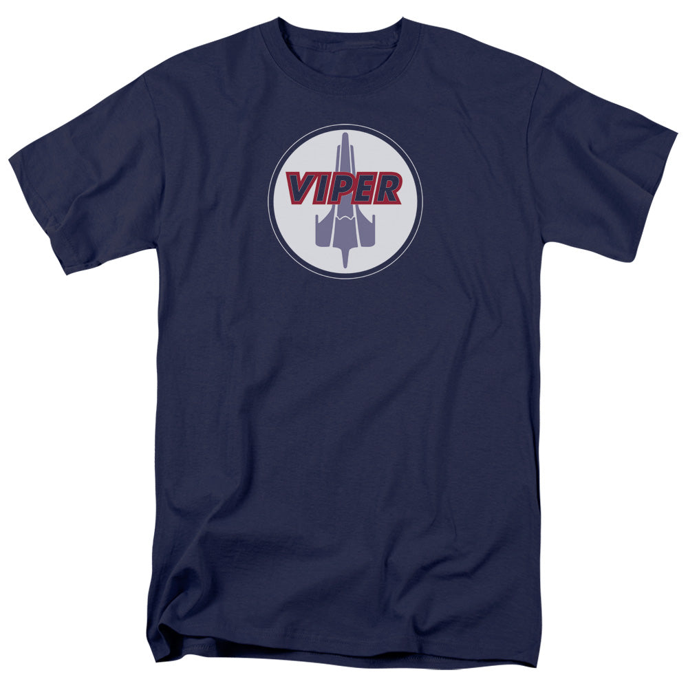 Battlestar Galactica - Viper Badge - Adult Unisex Short Sleeve T-Shirt - Blue
