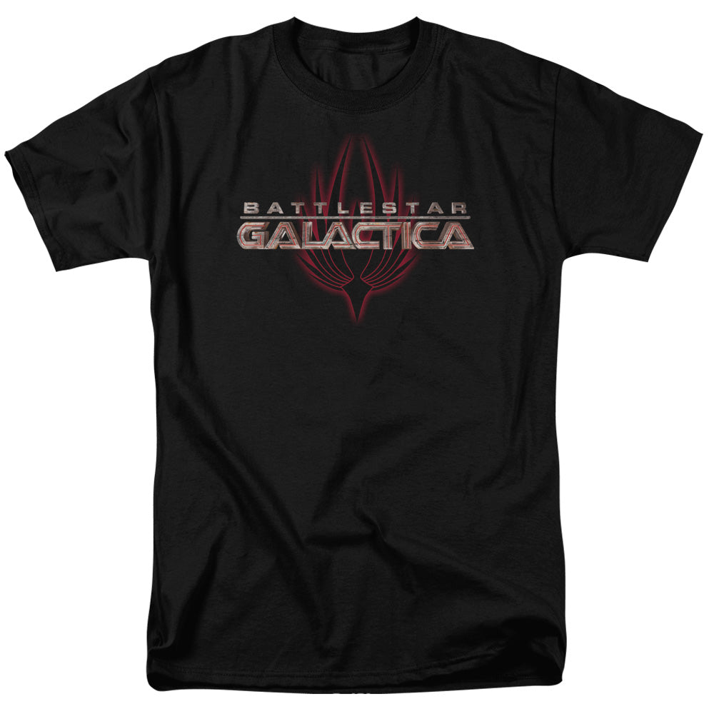 Battlestar Galactica - Logo With Phoenix - Adult Unisex T-Shirt - Black