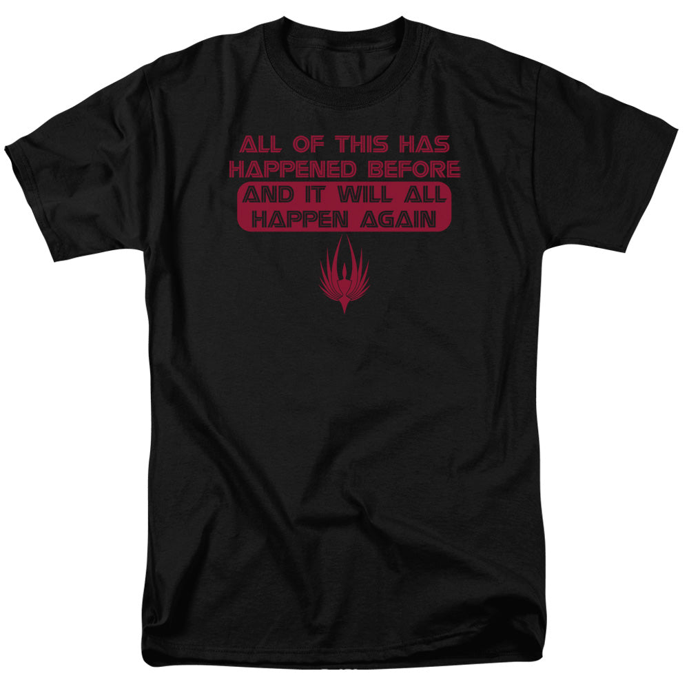 Battlestar Galactica - It Will Happen Again - Adult Unisex T-Shirt - Black