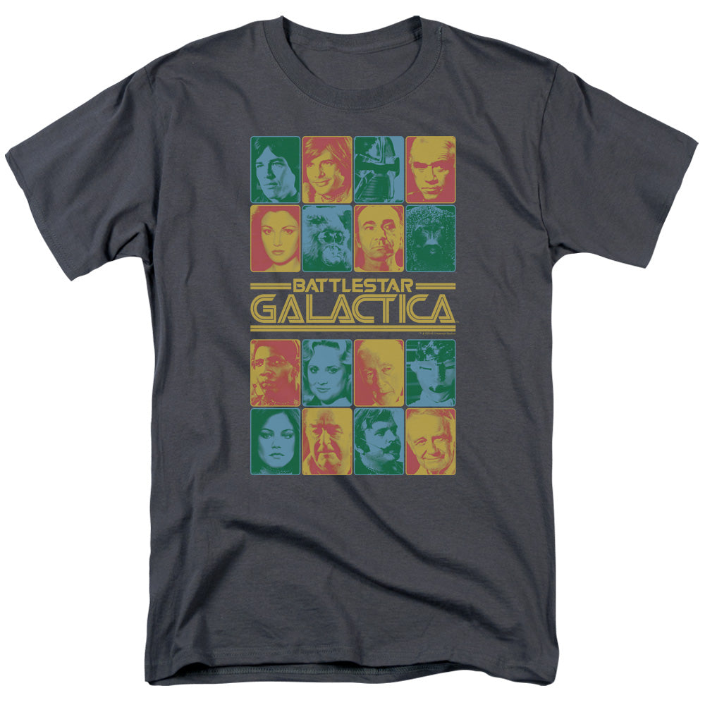 Battlestar Galactica - 35th Anniversary Cast - Adult Unisex T-Shirt - Gray
