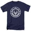 Battlestar Galactica - Pegasus Badge - Adult Unisex Short Sleeve T-Shirt - Blue