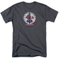 Battlestar Galactica - Demons Badge - Adult Unisex Short Sleeve T-Shirt - Gray