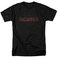 Battlestar Galactica - Battered Logo - Adult Unisex Short Sleeve T-Shirt - Black