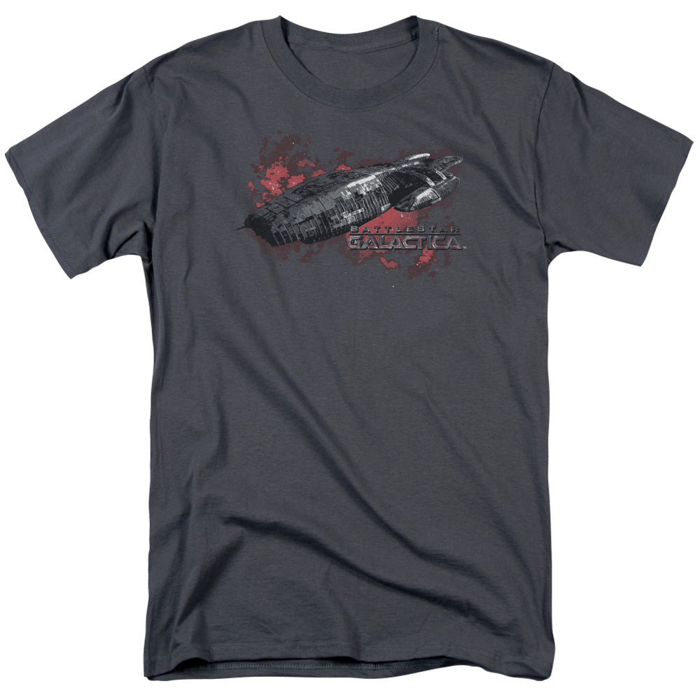 Battlestar Galactica - Galactica - Adult Unisex Short Sleeve T-Shirt - Gray