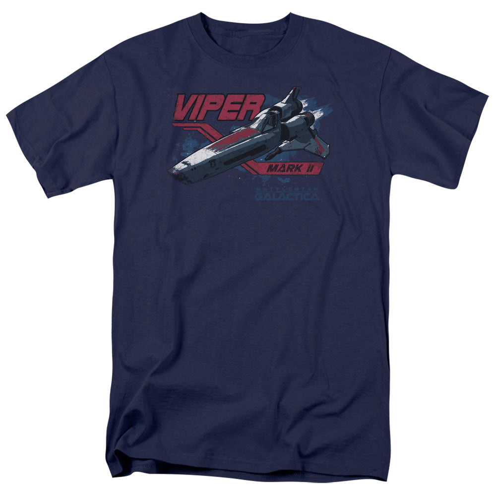 Battlestar Galactica - Viper Mark Ii - Adult Unisex Short Sleeve T-Shirt - Blue