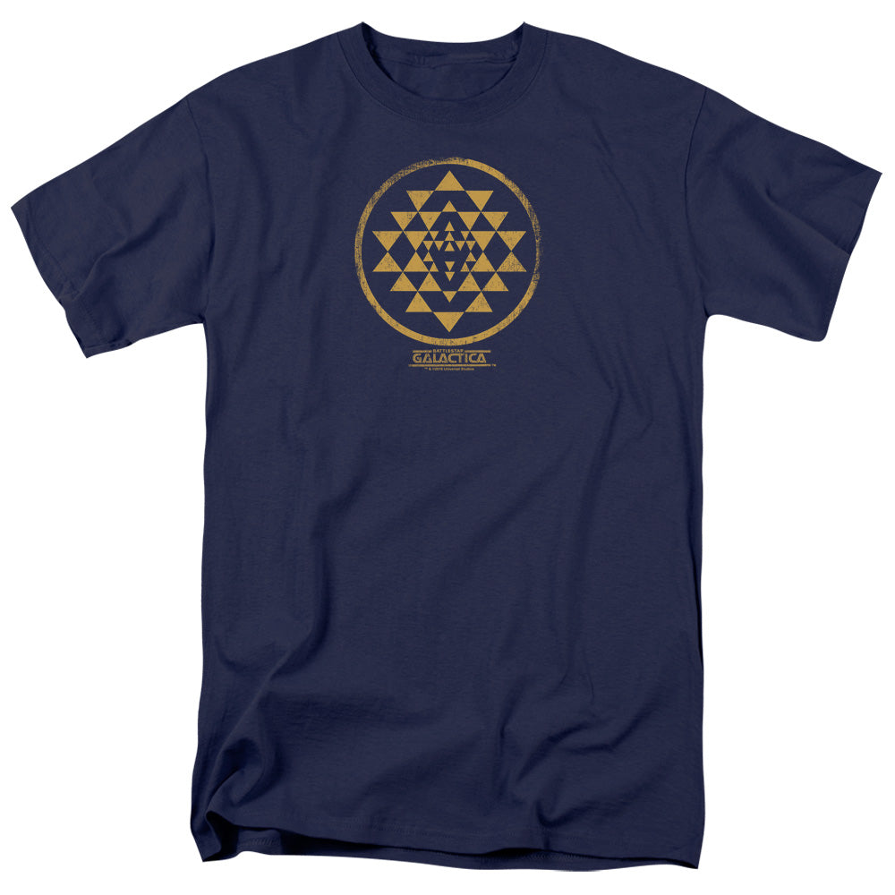 Battlestar Galactica - Gold Squadron Patch - Adult Unisex T-Shirt - Blue