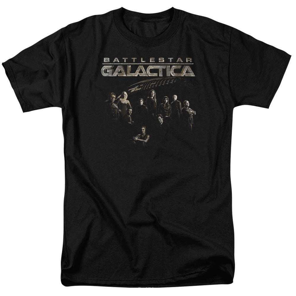 Battlestar Galactica - Battle Cast - Adult Unisex Short Sleeve T-Shirt - Black