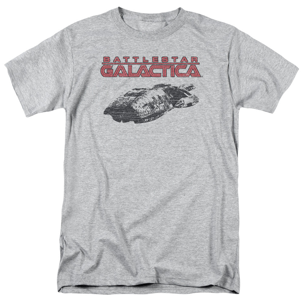 Battlestar Galactica - Ship Logo - Adult Unisex Short Sleeve T-Shirt - Gray