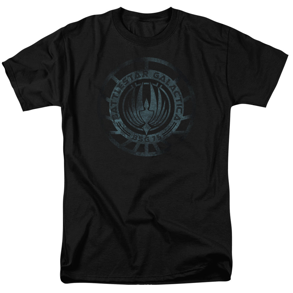 Battlestar Galactica - Faded Emblem - Adult Unisex Short Sleeve T-Shirt - Black