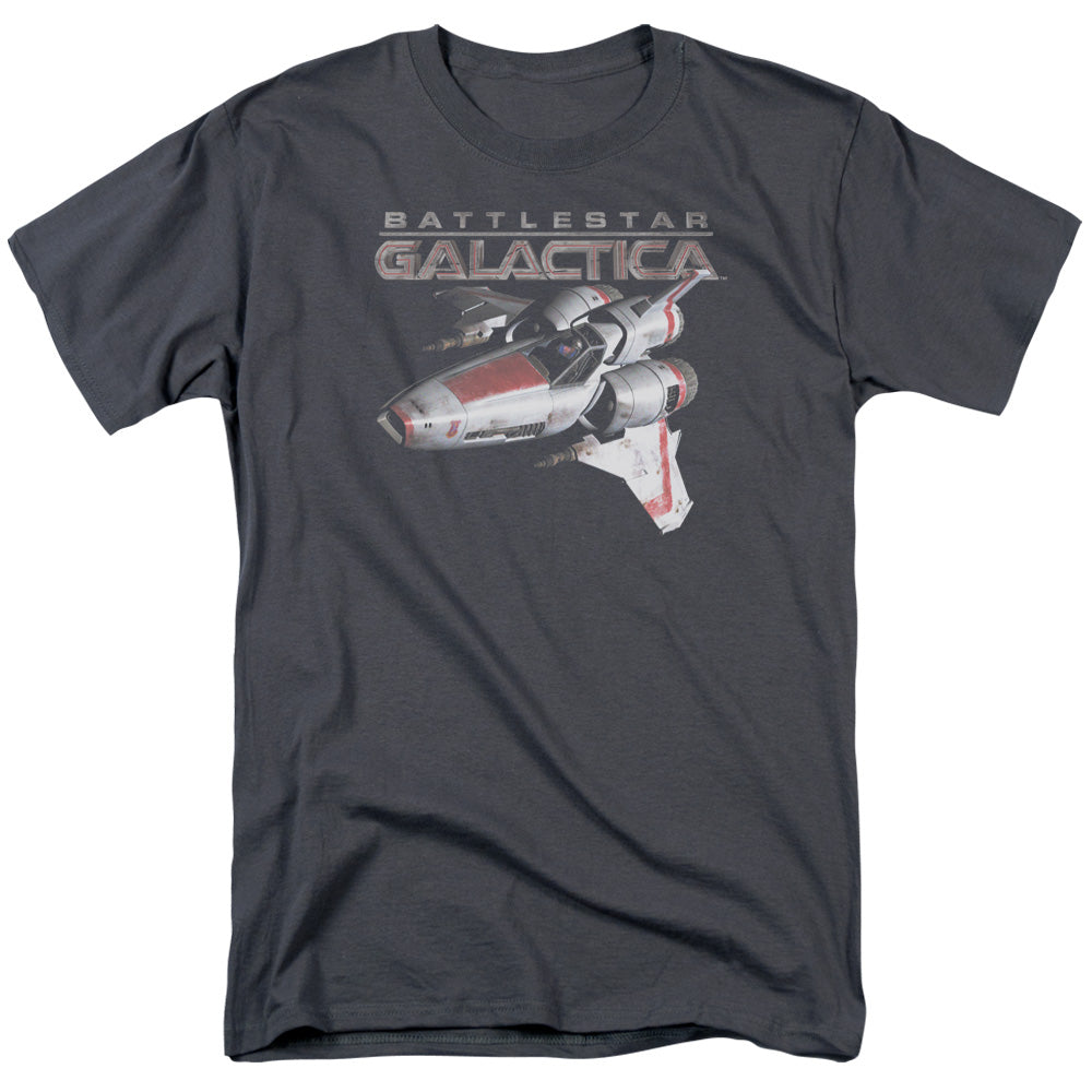 Battlestar Galactica - Mark Ii Viper - Adult Unisex Short Sleeve T-Shirt - Gray