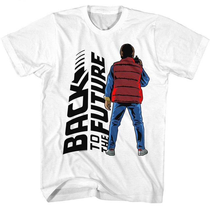 Back To The Future - Back To Back - American Classics - Solid White Adult Short Sleeve T-Shirt