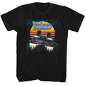 Back To The Future - Into The Retro Sunset - American Classics - Solid Black Adult Short Sleeve T-Shirt