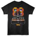 Back To The Future - 88 Back Of The Car - Front Print Adult Short Sleeve Solid T-Shirt - Black