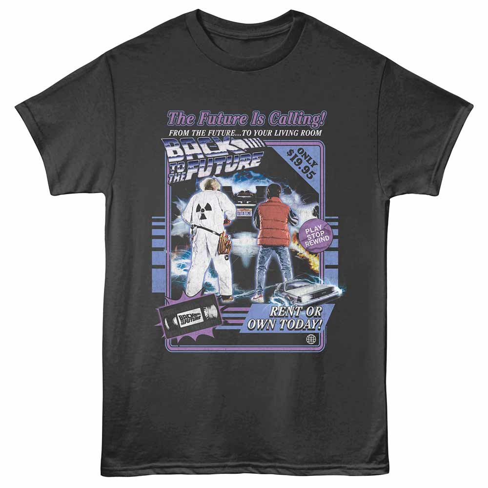 Back To The Future - Bttf Video Cassette - Unisex Short Sleeve T-Shirt - Smoke