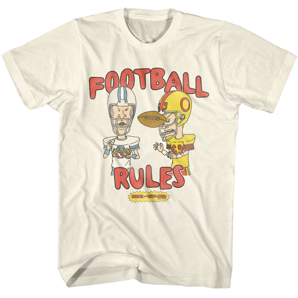 Beavis And Butthead - Football Rules - American Classics Adult Short Sleeve T-Shirt