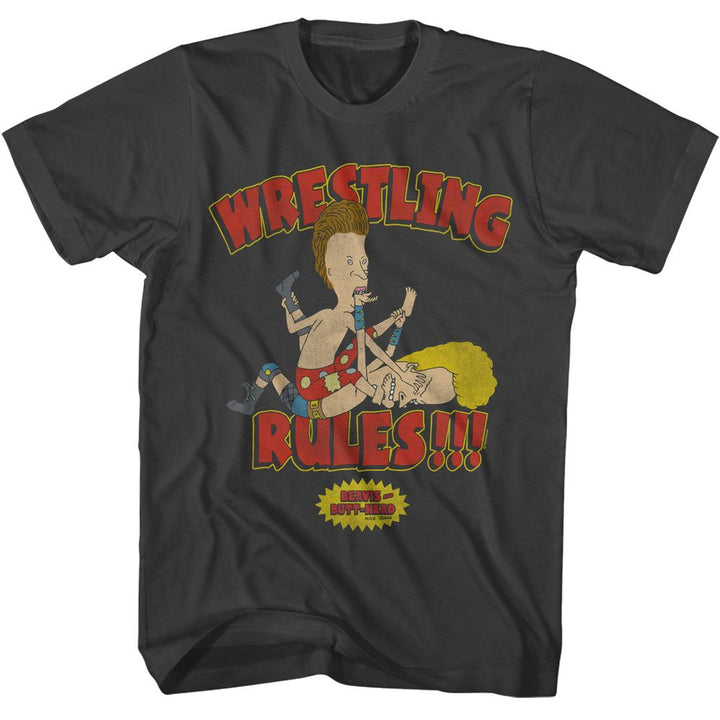 Beavis And Butthead - Wrestling Rules - American Classics Adult Short Sleeve T-Shirt