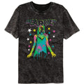 Carrie - Color Splatter - American Classics - Solid Black Adult Short Sleeve Mineral Wash T-Shirt