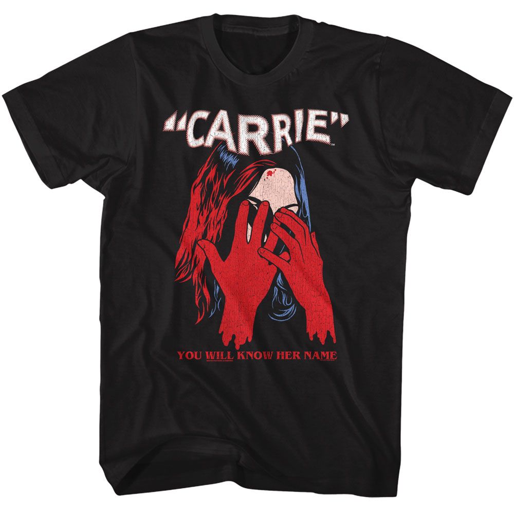 Carrie - Face Cover - American Classics - Adult Short Sleeve T-Shirt