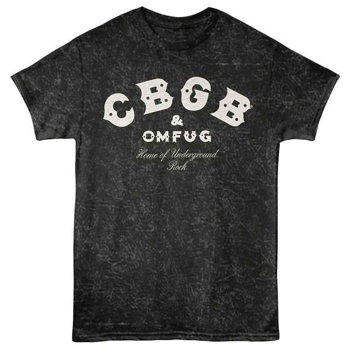 CBGB - Logo - American Classics - Front Print Mineral Wash Adult Short Sleeve Mineral Wash T-Shirt