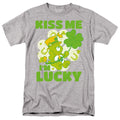 Care Bears Kiss Me I'm Lucky St. Patrick's Day Adult Unisex T-Shirt Gray
