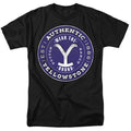 Yellowstone - Authentic Yellowstone Blue Badge - Adult Unisex T-Shirt - Black