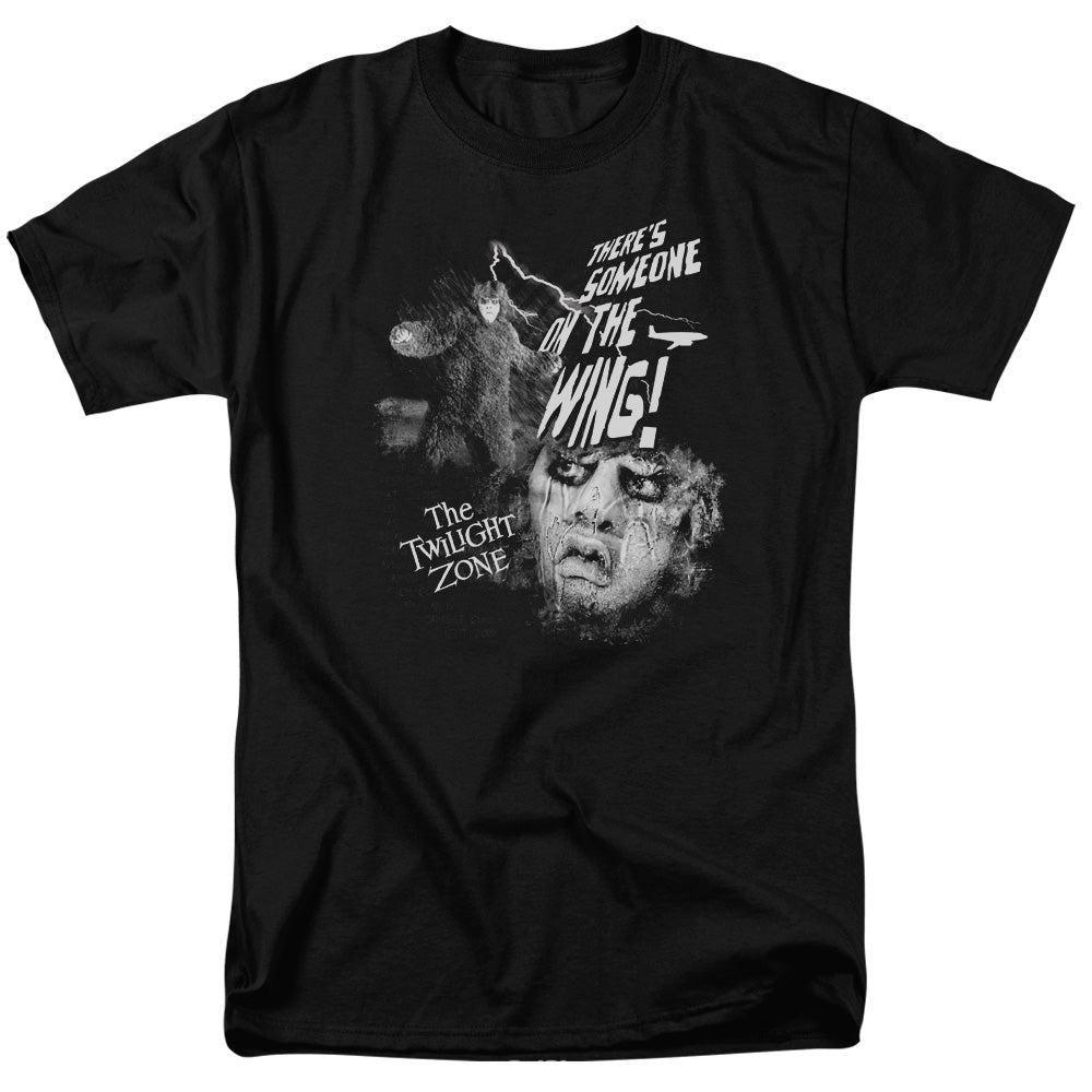 Twilight Zone - Someone On The Wing - Adult Unisex Short Sleeve T-Shirt - Black