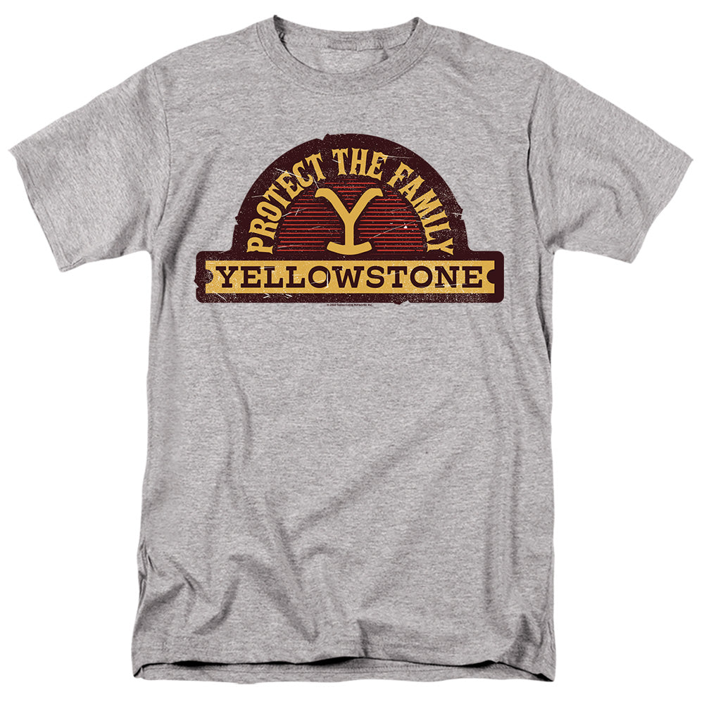 Yellowstone - Protect The Family Patch - Adult Unisex T-Shirt - Blue