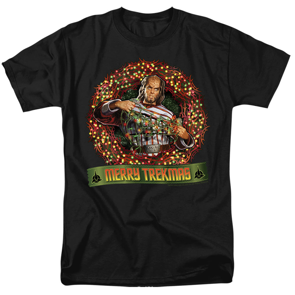Star Trek - Christmas Merry Trekmas - Adult Unisex Short Sleeve T-Shirt - Black