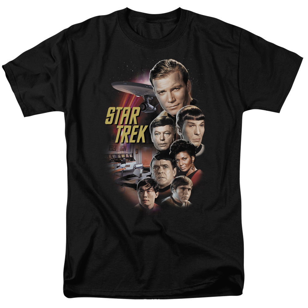 Star Trek: The Original Series - The Classic Crew - Adult Unisex T-Shirt - Black