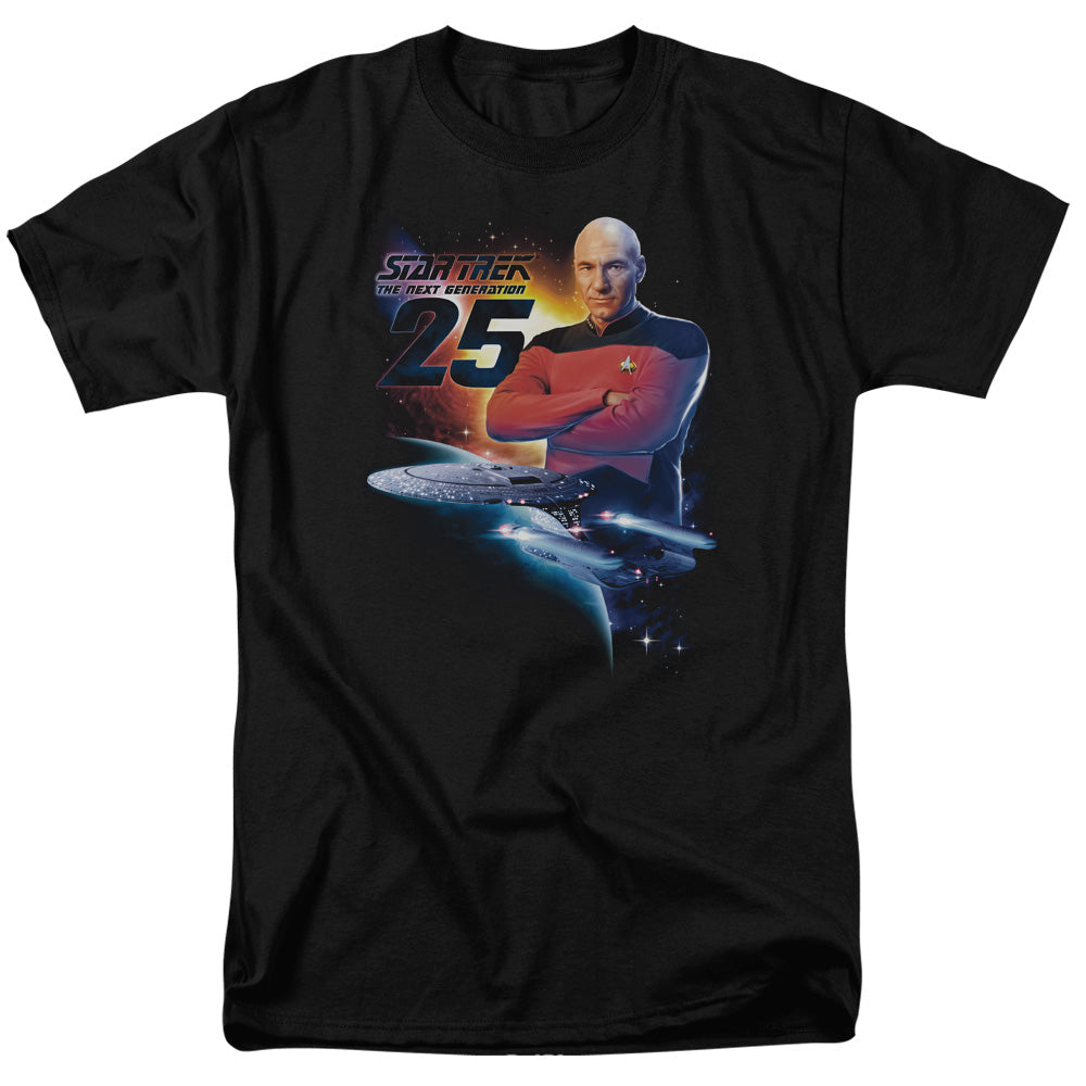 Star Trek - Tng 25 - Adult Unisex Short Sleeve T-Shirt - Black
