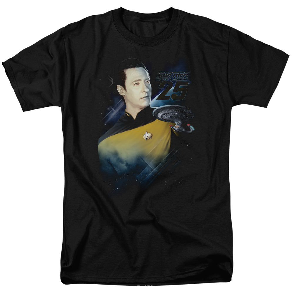 Star Trek - Data 25th - Adult Unisex Short Sleeve T-Shirt - Black