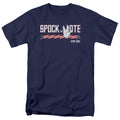 Star Trek - Spock The Vote - Adult Unisex Short Sleeve T-Shirt - Blue