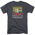 Star Trek - Press A To Transport - Adult Unisex Short Sleeve T-Shirt - Gray