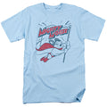 Mighty Mouse - Mighty Flag - Adult Unisex Short Sleeve T-Shirt - Blue