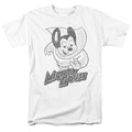 Mighty Mouse - Mighty Sketch - Adult Unisex Short Sleeve T-Shirt - White