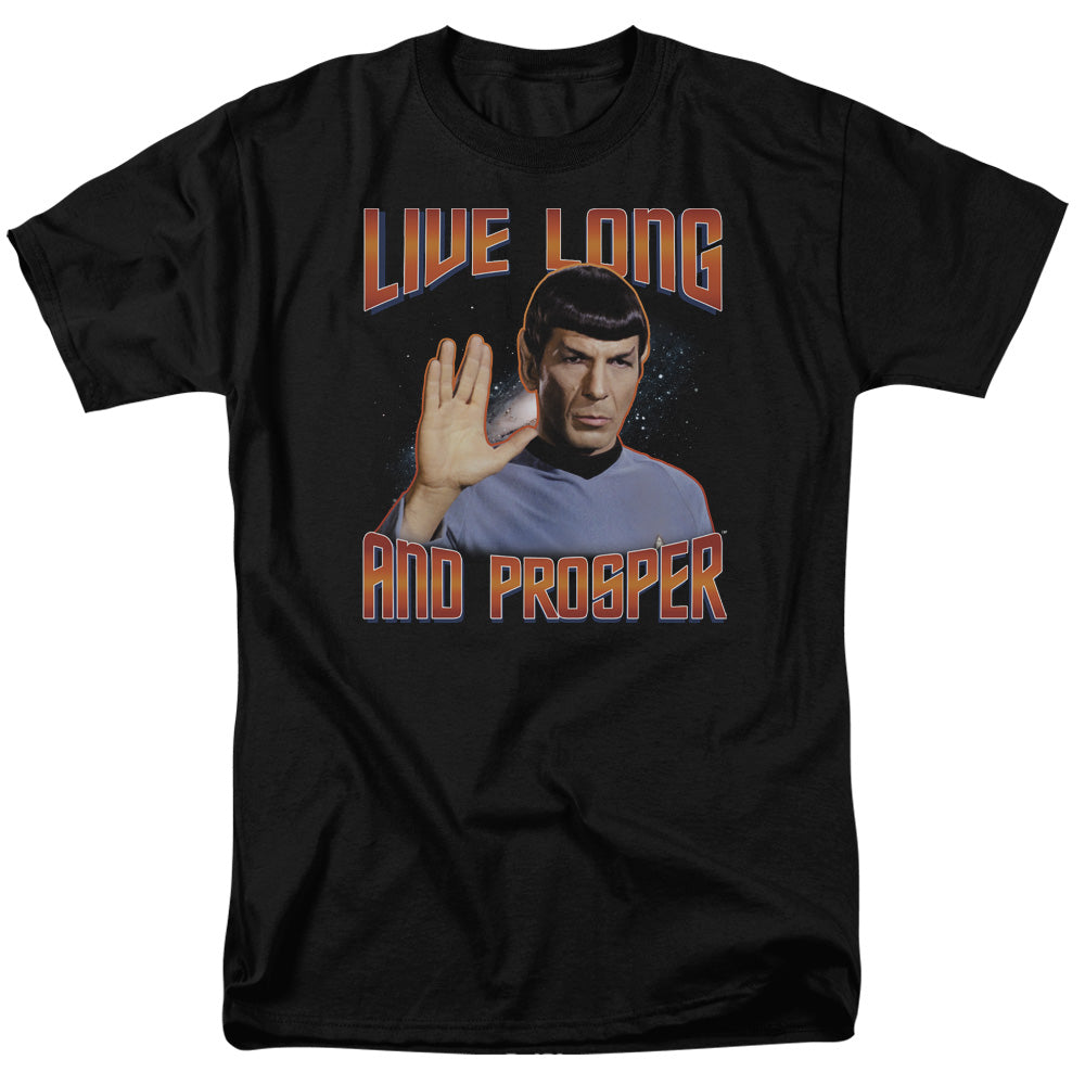 Star Trek: The Original Series Live Long And Prosper Adult Unisex T-Shirt Black