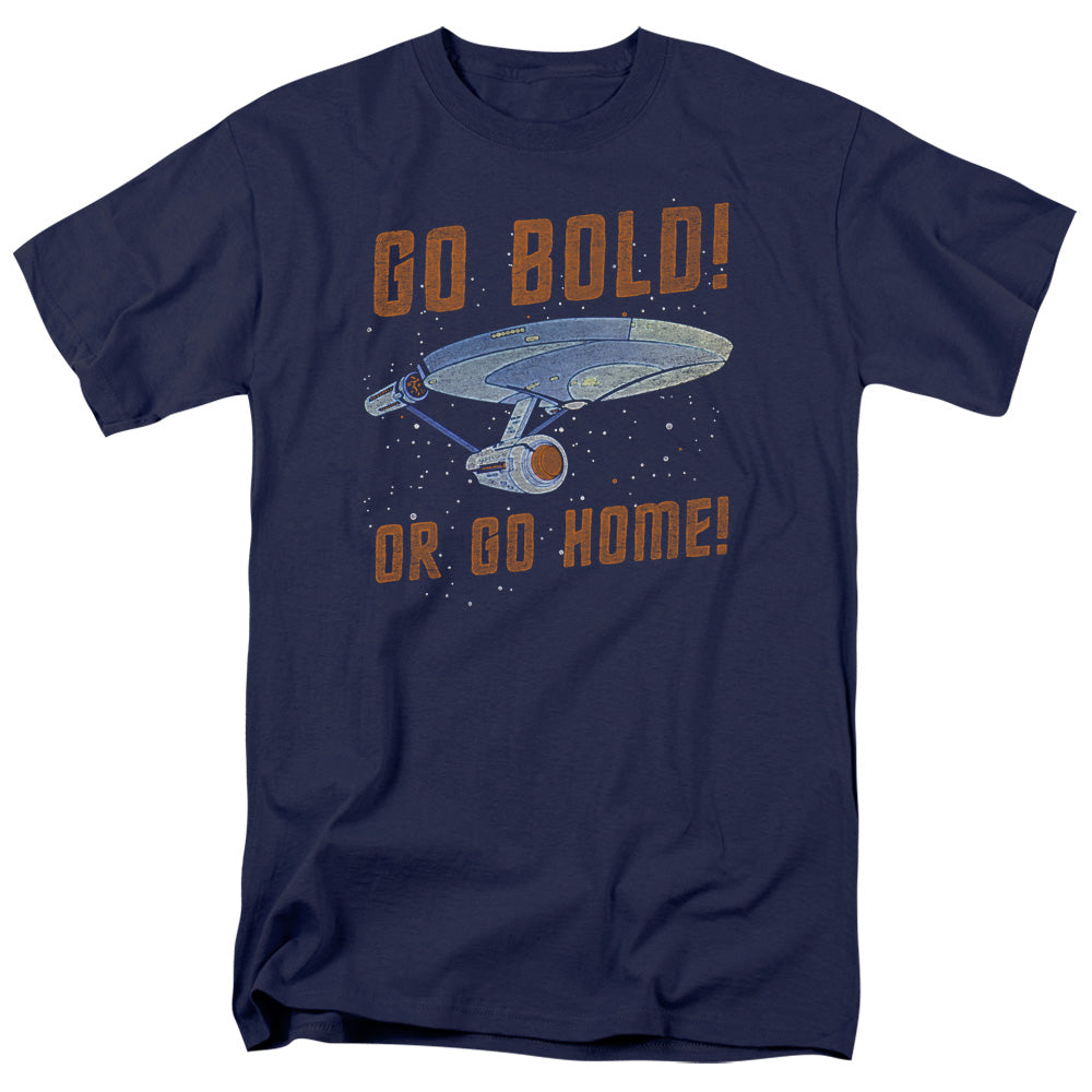 Star Trek - Go Bold - Adult Unisex Short Sleeve T-Shirt - Blue