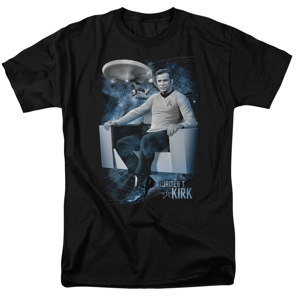 Star Trek - Captains Chair - Adult Unisex Short Sleeve T-Shirt - Black
