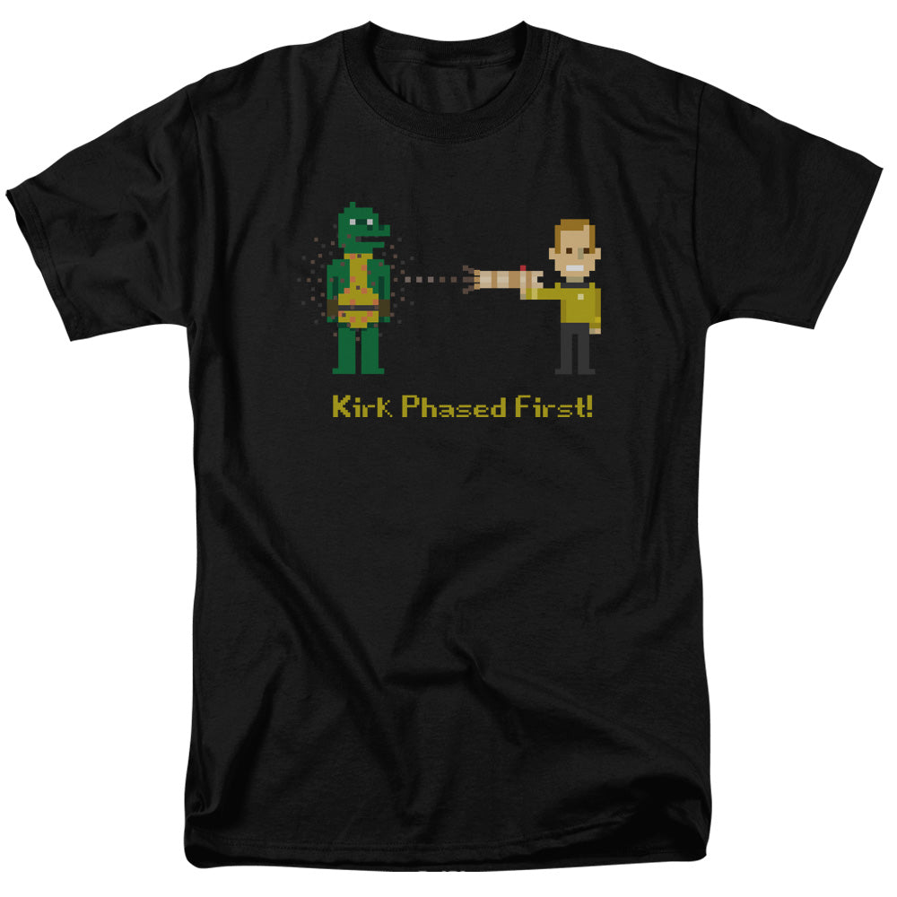 Star Trek - Kirk Phased First - Adult Unisex Short Sleeve T-Shirt - Black