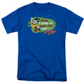 Mighty Mouse - Here I Come - Adult Unisex Short Sleeve T-Shirt - Blue