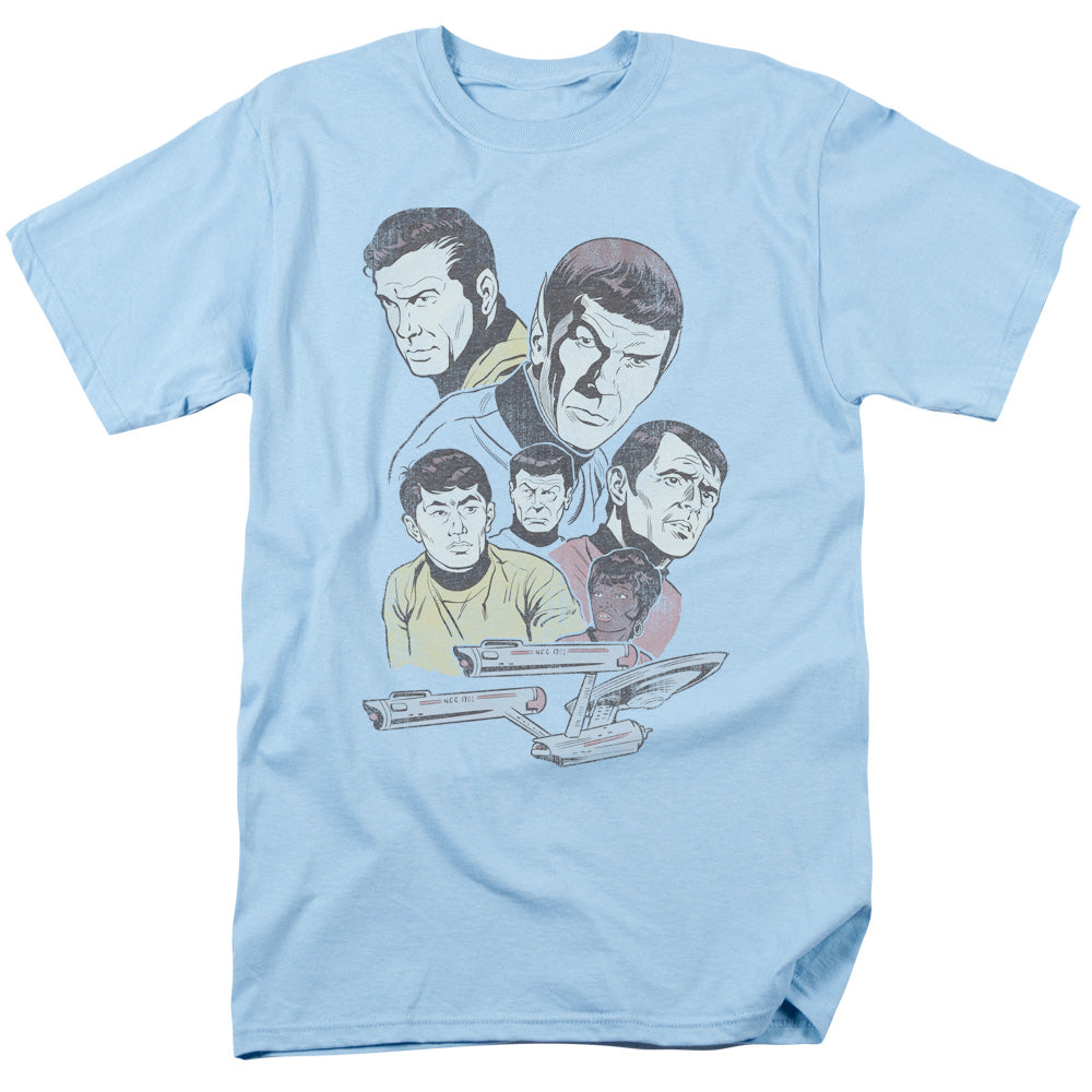 Star Trek - Retro Crew - Adult Unisex Short Sleeve T-Shirt - Blue