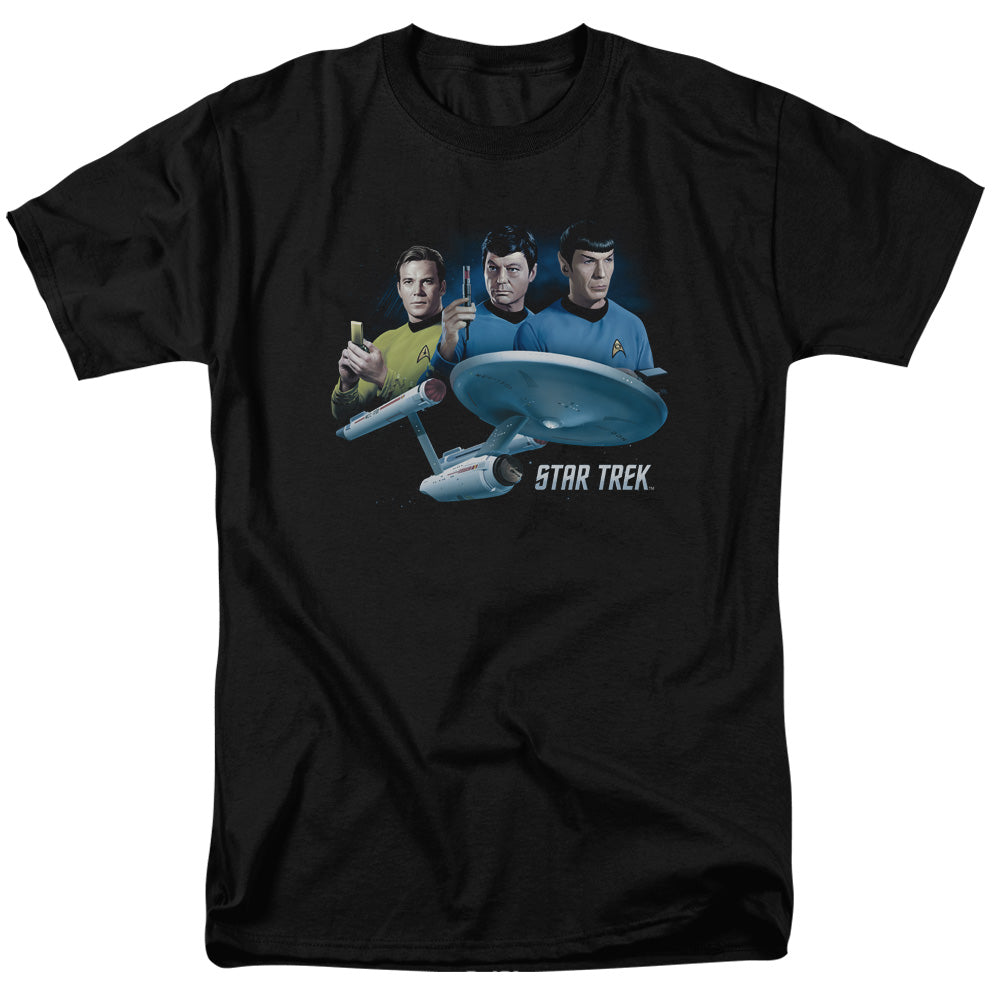 Star Trek - Main Three - Adult Unisex Short Sleeve T-Shirt - Black