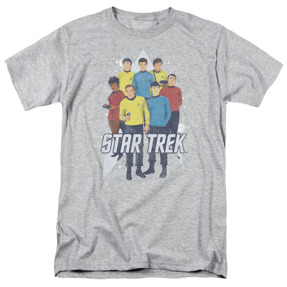 Star Trek - Here Here - Adult Unisex Short Sleeve T-Shirt - Gray