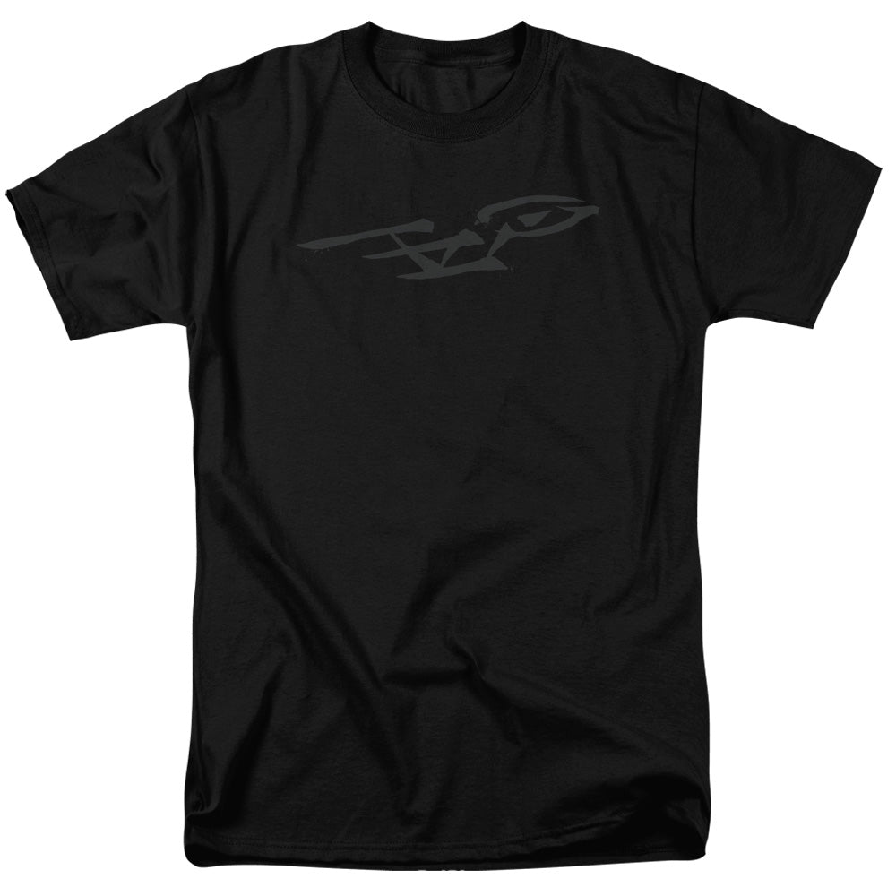 Star Trek - Bushwork Enterprise - Adult Unisex Short Sleeve T-Shirt - Black