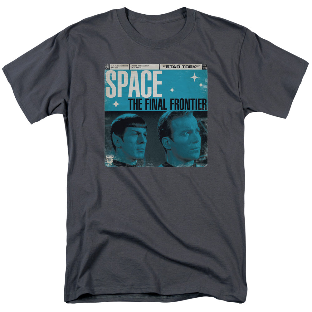 Star Trek - Final Frontier Cover - Adult Unisex Short Sleeve T-Shirt - Gray