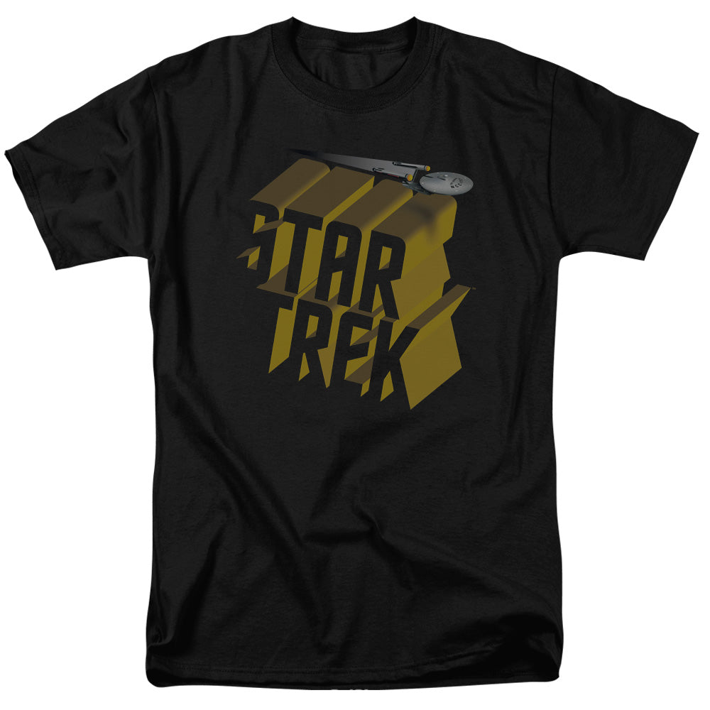 Star Trek - 3D Logo - Adult Unisex Short Sleeve T-Shirt - Black