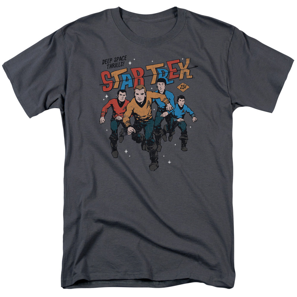 Star Trek - Deep Space Thrills - Adult Unisex Short Sleeve T-Shirt - Gray