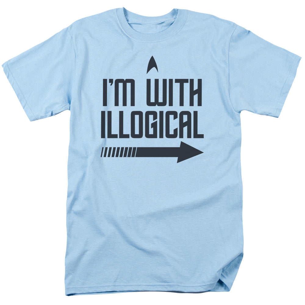 Star Trek - With Illogical - Adult Unisex Short Sleeve T-Shirt - Blue