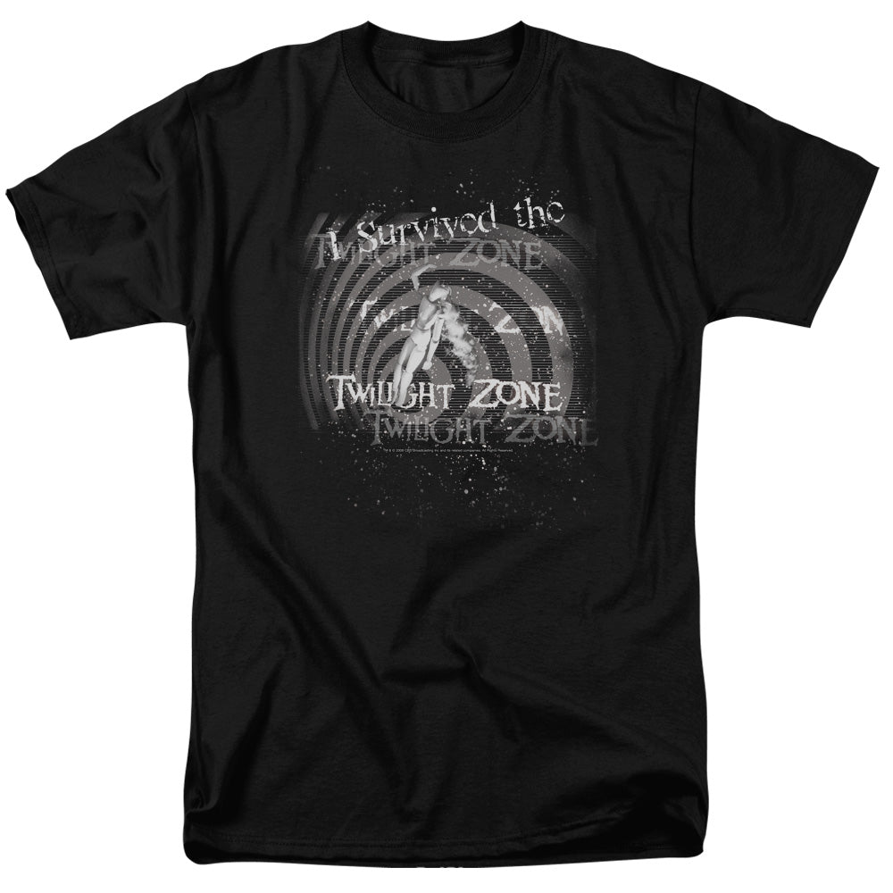 Twilight Zone - I Survived - Adult Unisex Short Sleeve T-Shirt - Black